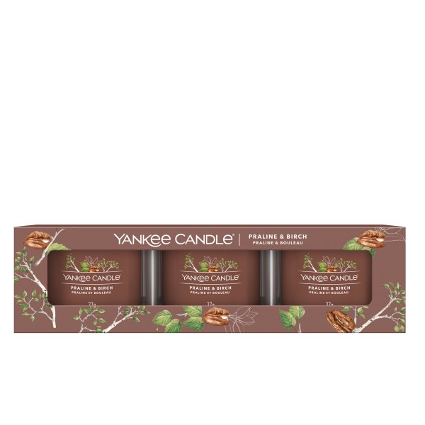 Praline & Birch - 3 Votivkerzen im Glas