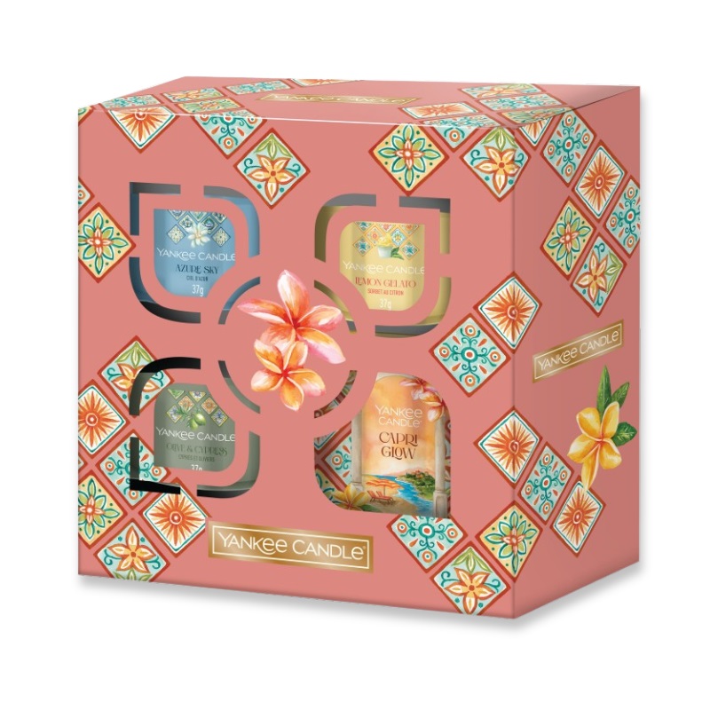 Geschenkset Hello Italy - 1 kleiner Tumbler & 3 Mini-Kerzen von Yankee Candle