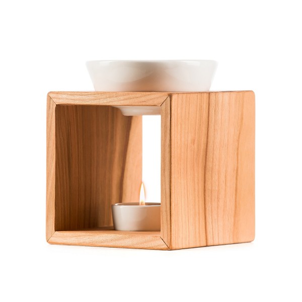 Duftlampe - Kirschholz mit Keramikschale von World of Scent