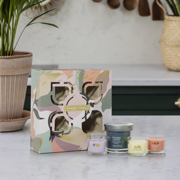 Geschenkset mit 1 kleinem Tumbler & 3 Mini-Kerzen von Yankee Candle