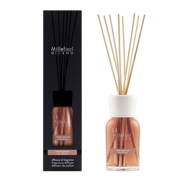 Natural - Rose Espresso - Stick Diffuser 250ml von Millefiori