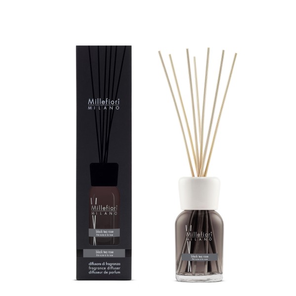 Natural - Black Tea Rose - Stick Diffuser 100ml von Millefiori