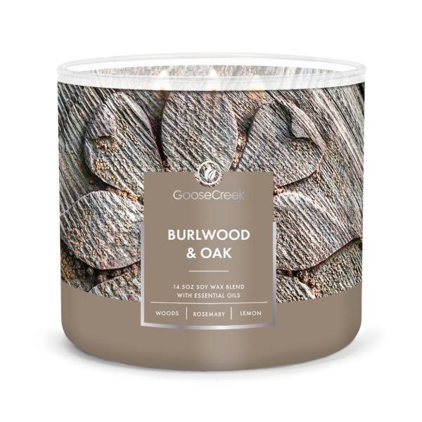 Burlwood & Oak 3-Docht