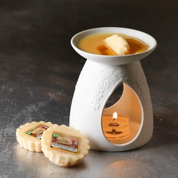 Duftlampe weiss mit Wax Melts von Yankee Candle