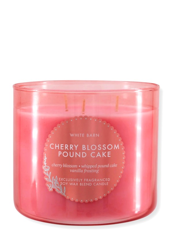 Kerze - Cherry Blossom Pound Cake - Limited Edition - 3-Docht 411g von Bath and Body Works