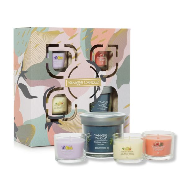 Geschenkset mit 1 kleinem Tumbler & 3 Mini-Kerzen von Yankee Candle