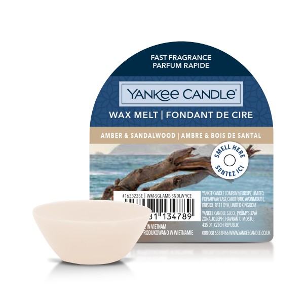 Wax Melts - Amber & Sandalwood - 3 Stück von Yankee Candle
