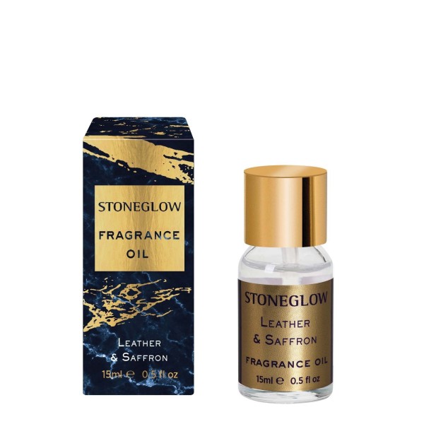Luna Duftöl für Parfümnebel Diffuser - Leather & Saffron von Stoneglow