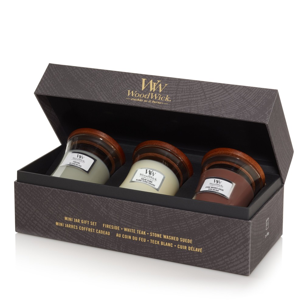 Geschenkset Woody - 3 Mini Jar von Woodwick