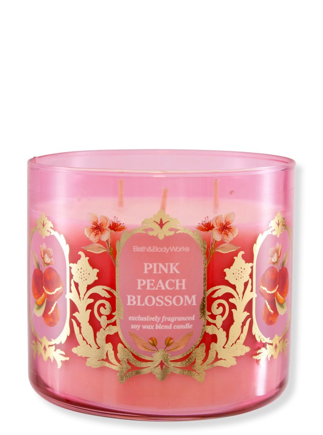 Kerze - Pink Peach Blossom - 3-Docht 411g von Bath and Body Works