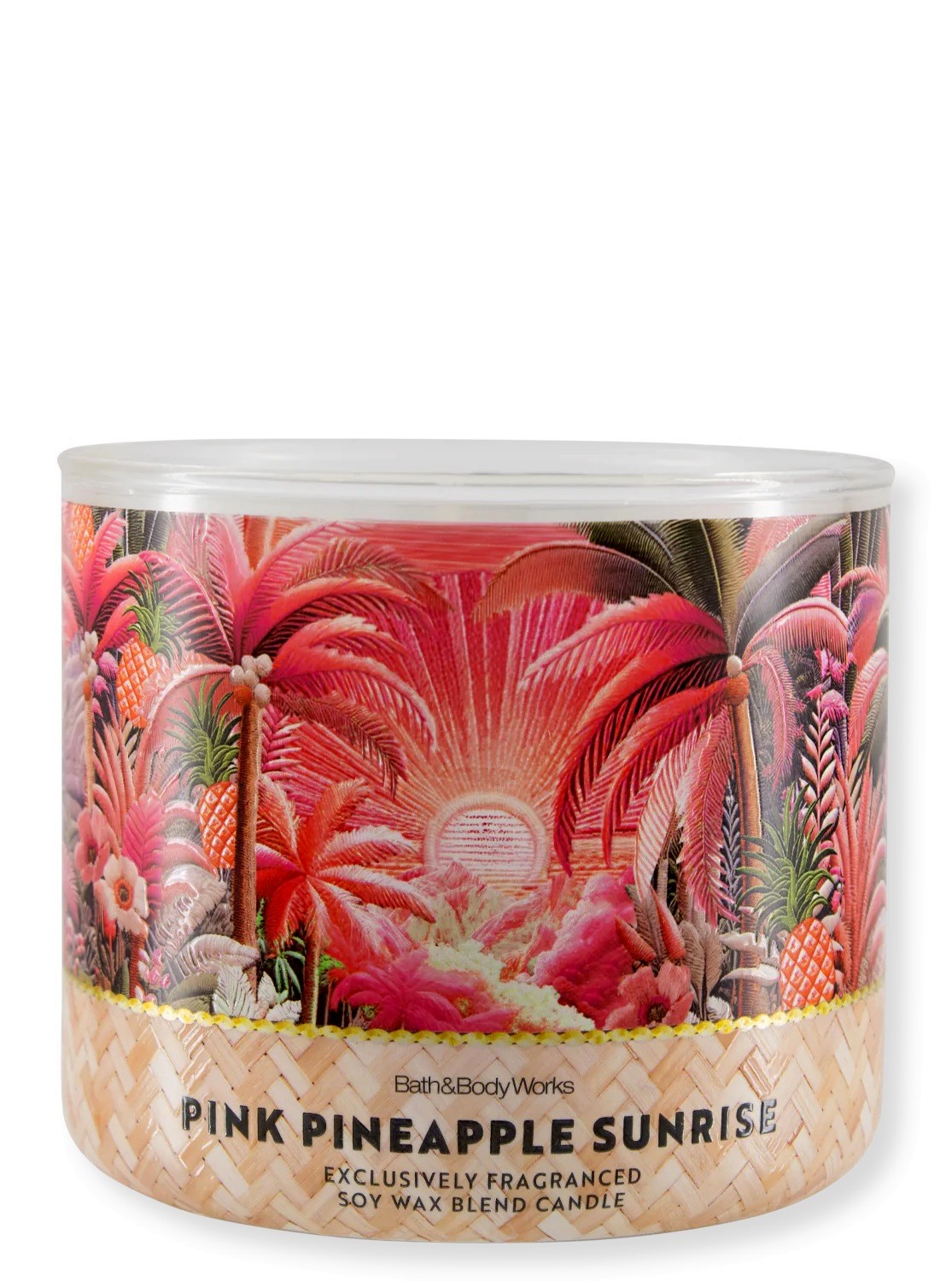 Kerze - Pink Pineapple Sunrise - 3-Docht 411g von Bath and Body Works